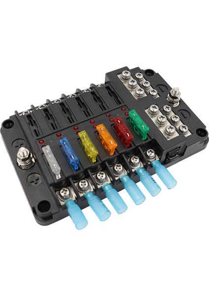 12 Yönlü Sigorta Bloğu Nemli Geçirmez Koruma Kapağı Etiket Kamyon Otomatik Rv Tarzı B Için Uygun indirimleri