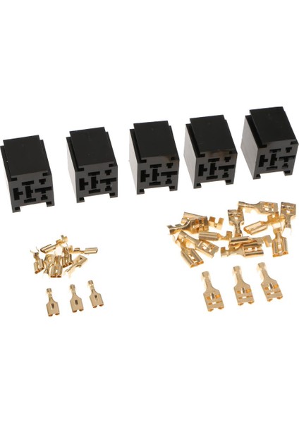 5 Adet 80A 4 Pin Röle Tutucu Soket + Gevşek Terminaller Tutucu Araba Alarm Kontrolü fırsatları