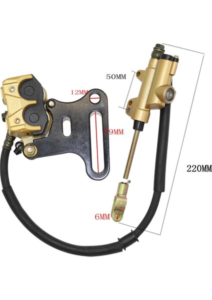 Hidrolik Arka Disk Fren Kaliper Sistemi + Pedler Düzeneği 110 125 140CC (Yurt Dışından)