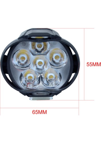 2 Paketler 6000 K 1000LM 6 LED Motosiklet Far 10 W Drl Lamba Motosiklet Için