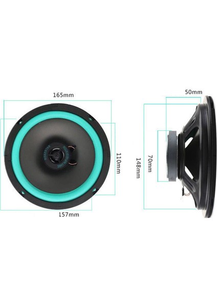 Polipropilen Koni 1pc VO-602 6.5 Inç 160W ile Araba Hoparlör 2 Yönlü Stereo Tam Aralık fiyatları