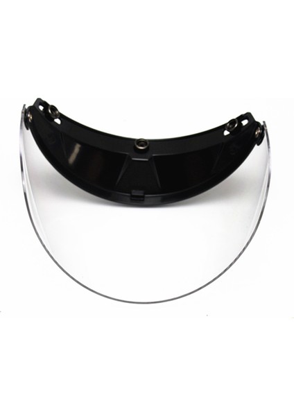 3-Snap Açık / Yarım Yüz Motosiklet Kask Ayna Kalkanı ile Flip Visor Clear
