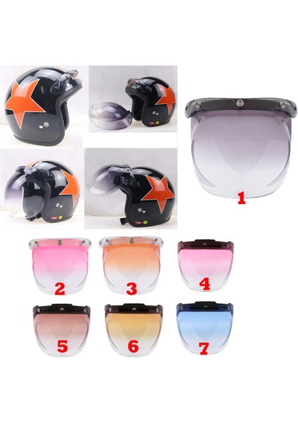 Biltwell Bonanza 3-Snap Motosiklet Kaskları Için Kabarcık Kalkanı 7