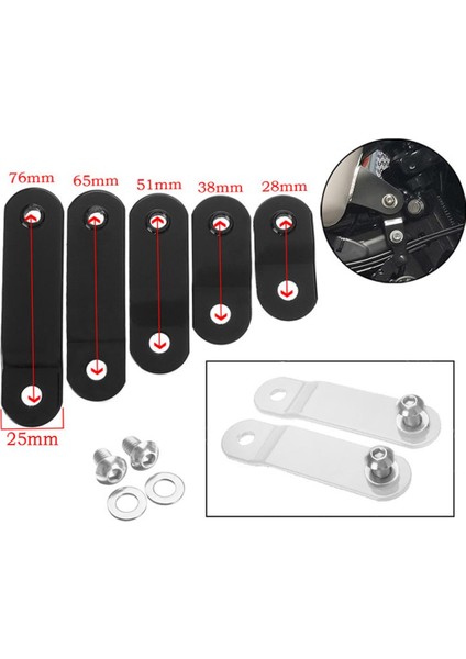 Harley Sportster Için Gaz Tankı Asansör Riserler XL883 1200 48 72 Siyah 65MM modelleri