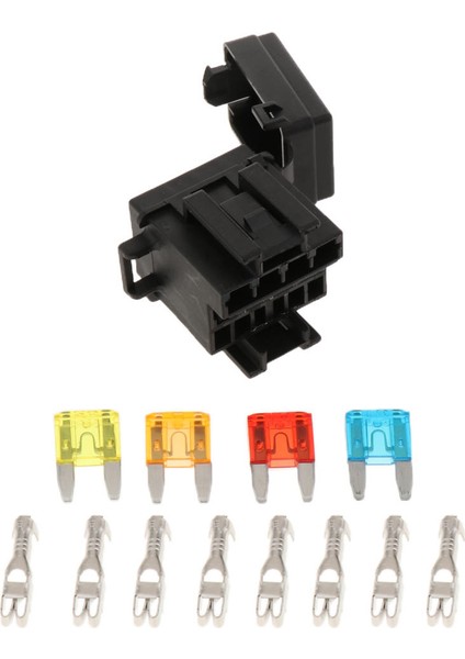 Otomotiv Deniz Rv Tekne Sigorta Röle Tutucu 4-Slot Röle Kutusu 1 Röle 4 Sigortalar