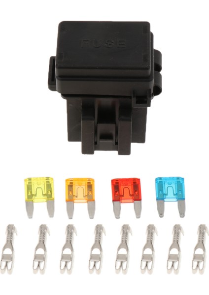 Otomotiv Deniz Rv Tekne Sigorta Röle Tutucu 4-Slot Röle Kutusu 1 Röle 4 Sigortalar fiyatları