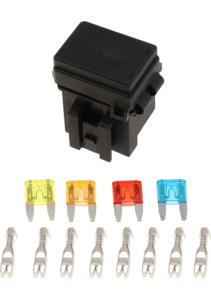 Otomotiv Deniz Rv Tekne Sigorta Röle Tutucu 4-Slot Röle Kutusu 1 Röle 4 Sigortalar indirimleri