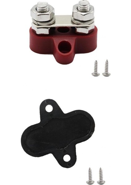 1 Çift DC48V Çift M8 Terminal Stud Bus Bar Güç Dağıtım Kutusu Tekne Için