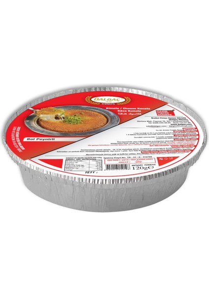 Peynirli Künefe 120 gr Pişmiş (90 Adet) + Şerbet 75 ml (90 Adet)