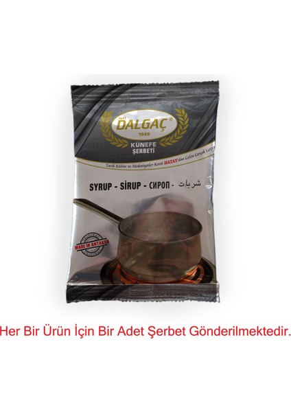 Peynirli Künefe 120 gr Pişmiş (90 Adet) + Şerbet 75 ml (90 Adet)