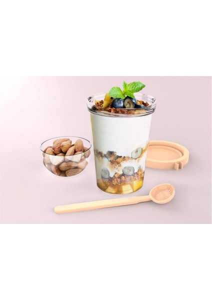 Capsule Kırmızı Bpa Içermez 550 ml Atıştırmalık Kabı