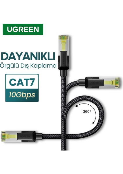 Cat7 Örgülü F/ftp 10GBPS RJ45 Ethernet Kablosu 5 Metre