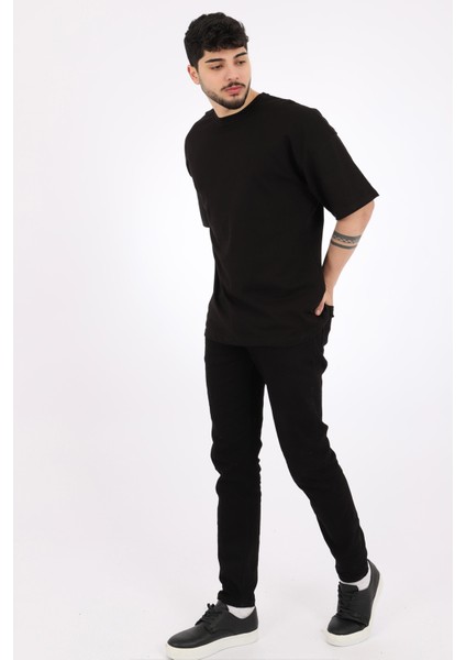 Stil Kombin Düz Basic Oversize Tişört Bld