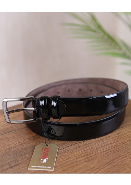 3.5 cm Siyah Rugan Düz Suni Klasik Kemer fiyatları