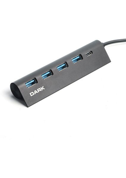 USB Type-A to 1xUSB Type-C Şarj + 4xUSB 2.0 Çoklayıcı HUB (DK-AC-USB346)