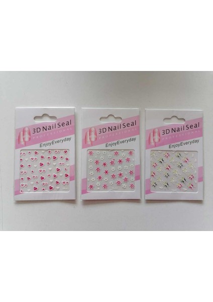 Tırnak Süsleme Sticker 3 Kartela Birden Model1