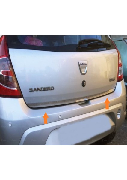 Dacia Sandero Krom Bagaj Alt Çıtası 2006-2012 Paslanmaz Çelik