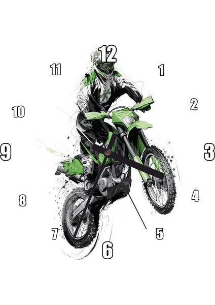 Cakatablo Fuarı Motor Show Görseli Duvar Saati (Çap 30X30 Cm)