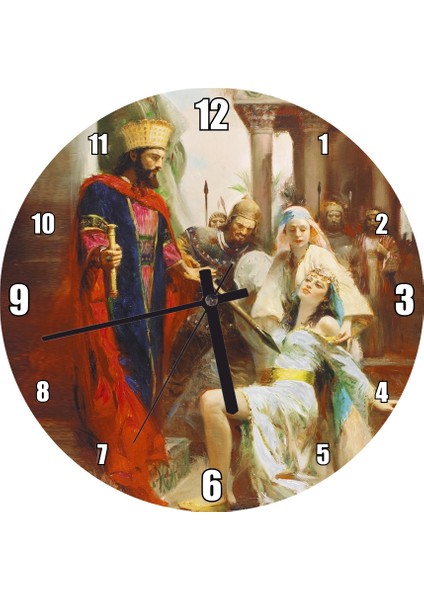 Cakatablo Pino Daeni Premses Ester Duvar Saati (Çap 30X30 Cm)