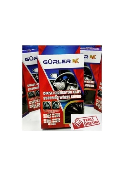 Nissan Micra Direksiyon Kılıfı Dikme Iki Renkli Yüzüklü Gri-Siyah modelleri