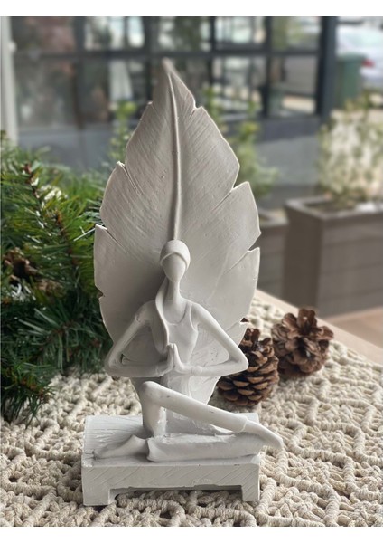 PO198 Yapraklı Yogacı Kadın 22X10 cm