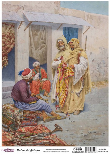 OW019 Doğunun Gizemli Dünyası Koleksiyonu - Pirinç Dekopaj 30*42 cm