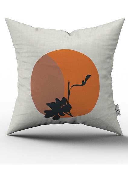 Kahverengi Siyah Bohem Modern Yaprak Desenli Dijital Baskılı Kırlent Yastık Kılıfı CGH646 fiyatları