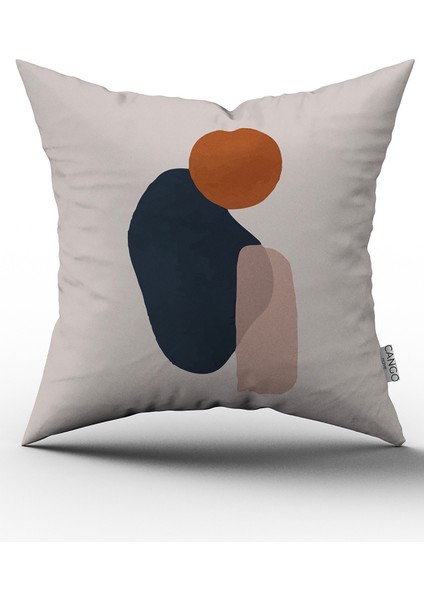 Bej Lacivert Bohem Tarz Yaprak Desenli Dijital Baskılı Kırlent Yastık Kılıfı CGH701 fiyatları