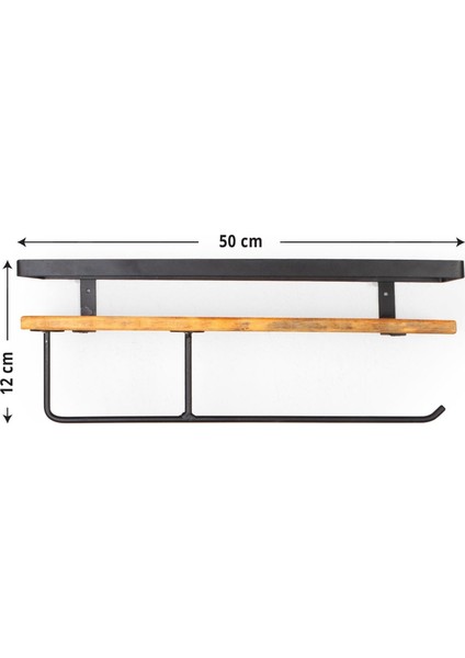Dekoratif Ahşap ve Metal Baharatlık Çok Amaçlı Mutfak Banyo Rafı fiyatları