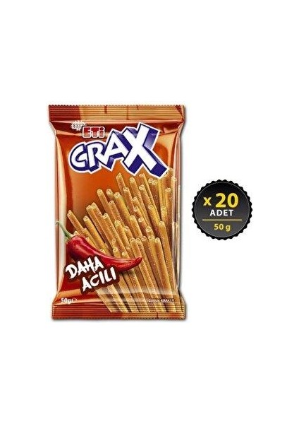 Crax Acılı Çubuk Kraker 20 Adet