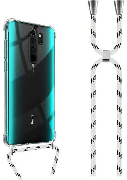 Xiaomi Redmi Note 8 Pro Boyundan Askılı Darbe Emici Şeffaf Silikon Kılıfı