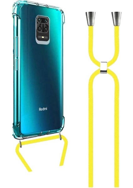 Xiaomi Redmi NOTE9S Note9 Pro Uyumlu Boyundan Askılı Darbe Emici Şeffaf Silikon Kılıfı