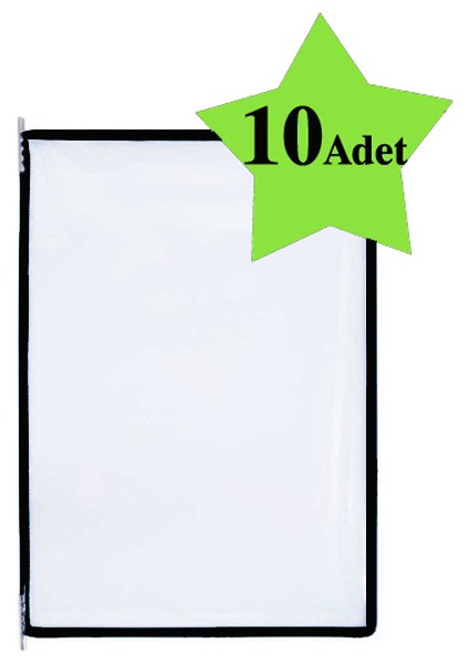 A4 Evrak Şömizi - 10'lu Paket Şeffaf Siyah Şömiz - Ofis Sunum Dosyası