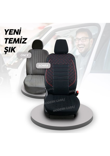 Hyundaı Elantra Gofrajlı Oto Koltuk Logolu Kılıfı Seti