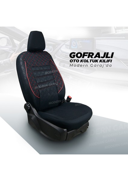 Seat Cordoba Gofrajlı Oto Koltuk Logolu Kılıfı Seti