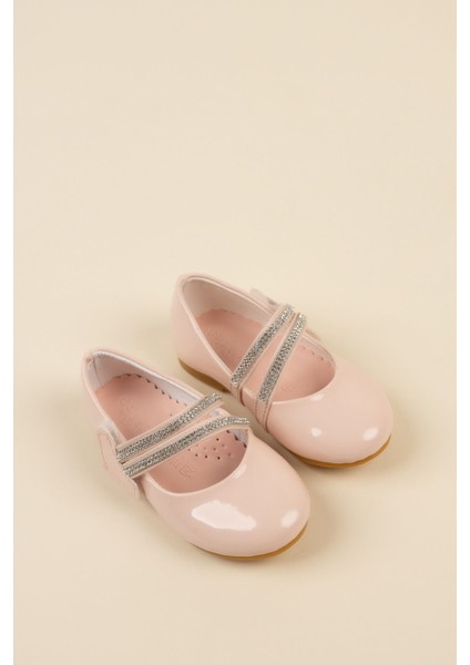 Çatal Baretli Pudra Kız Çocuk Ayakkabı modelleri