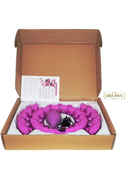 Akıllı Çemberi 24 Parçalı 360 Derece Ayarlanabilen Masajlı Zayıflama Halkası Mor Renk fırsatları