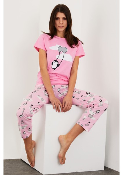 Baskılı Kısa Kol Pijama Takım fırsatları