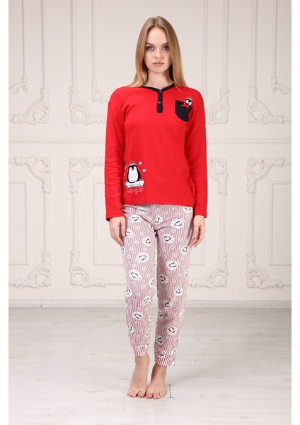 Penguen Baskılı Pijama Takım