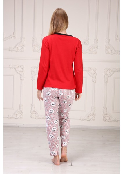 Penguen Baskılı Pijama Takım