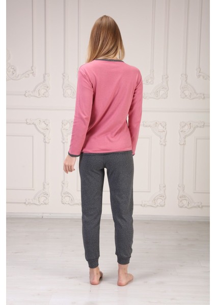 Cepli Baskılı Pijama Takım