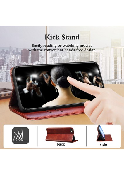 Honor 60 Için Pu Deri Manyetik Flip Cüzdan Standlı Kapaklı - Kırmızı (Yurt Dışından) modelleri