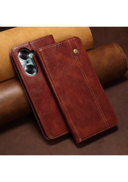 Honor 60 Için Pu Deri Manyetik Flip Cüzdan Standlı Kapaklı - Kırmızı (Yurt Dışından) fırsatları