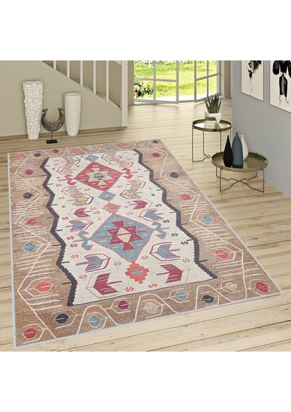 Dijital Baskı Yıkanabilir Kaymaz Taban Salon Halısı RVG1722