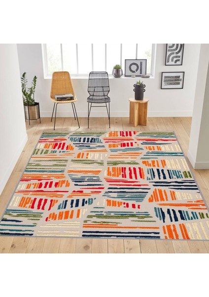 Dijital Baskı Yıkanabilir Kaymaz Taban Salon Halısı RVG1779