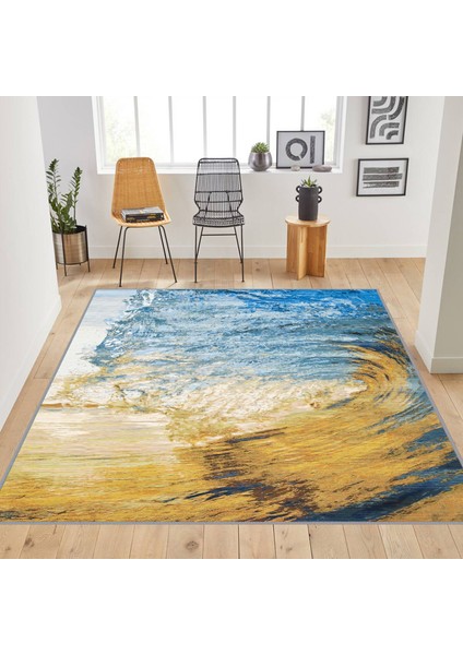 Dijital Baskı Yıkanabilir Kaymaz Taban Salon Halısı RVG1782