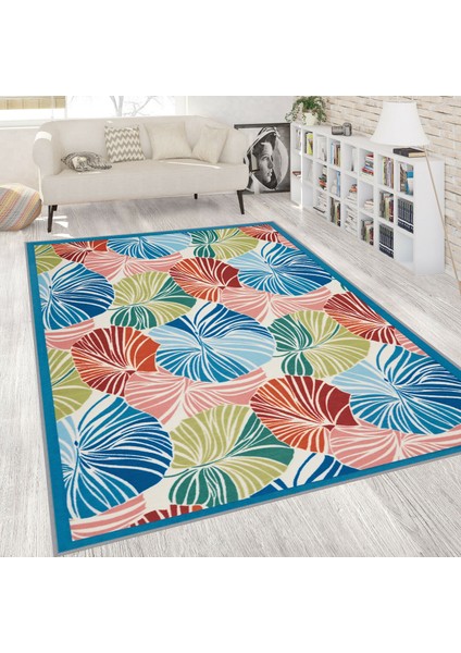 Dijital Baskı Yıkanabilir Kaymaz Taban Salon Halısı RVG1812