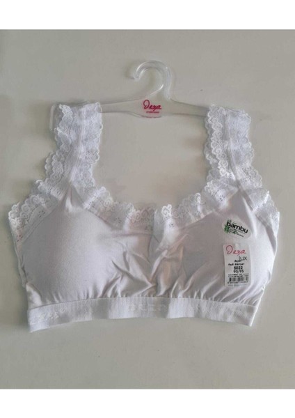 3'lü Paket Siyah Bambu Pedli Kalın Askılı Dantelli Bustiyer 5022