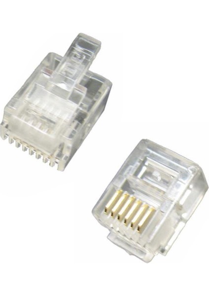 Q-K6P2C RJ9-RJ11 Telefon Soketi 100'lü Paket