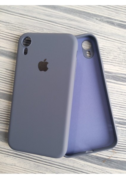 Apple iPhone Xr Uyumlu Lansman Içi Kadife Silikon Logolu Kılıf